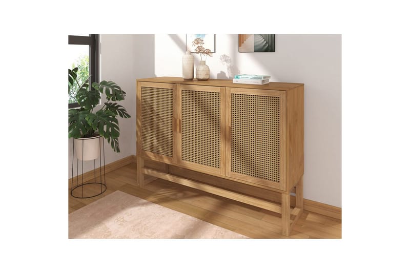 Jolene Skänk i Trä med Rottingdetaljer - Brun - Förvaring - Förvaringsmöbler - Sideboard & skänk