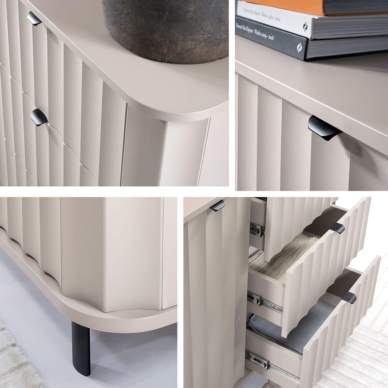 Joriel Skänk 111 cm - Beige|svart - Förvaring - Förvaringsmöbler - Byrå