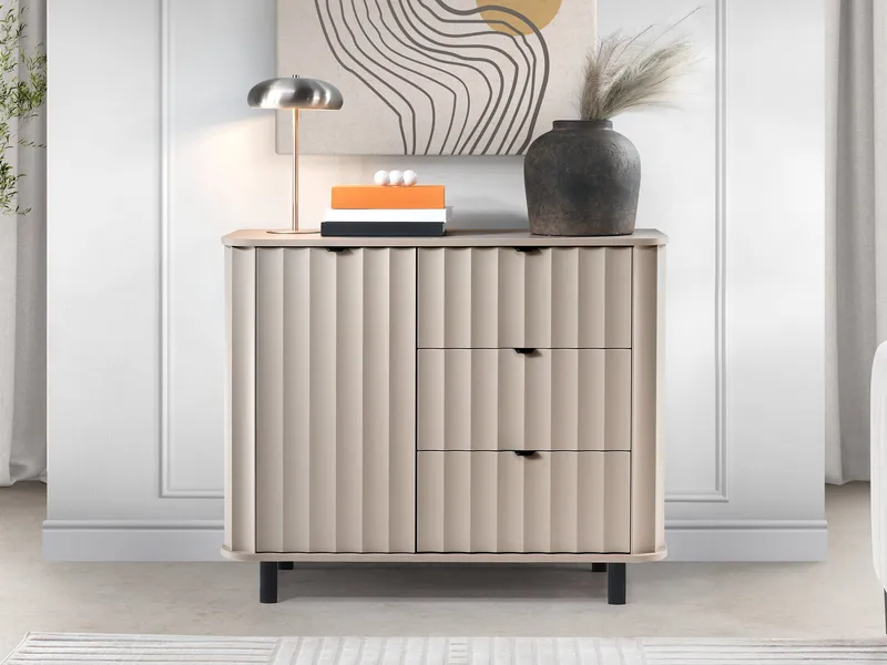 Joriel Skänk 111 cm - Beige|svart - Förvaring - Förvaringsmöbler - Byrå