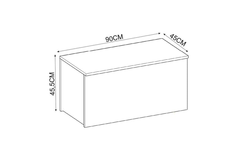 Kamiloba Hörnbyrå 90 cm - Antracit/Valnöt - Förvaring - Förvaringsmöbler - Förvaringskista