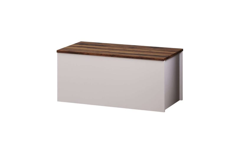 Kamiloba Hörnbyrå 90 cm, Vit/Valnöt