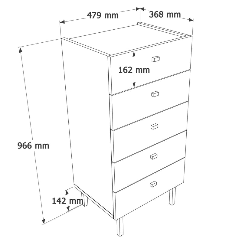 Kamulu Byrå 47,9x96,6x36,8 cm - Sandek - Förvaring - Förvaringsmöbler - Byrå