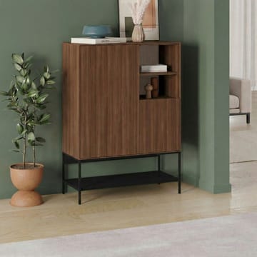Kenvor Sideboard 90x125x40 cm - Milano Walnut, Wood Black, Black - Förvaring - Förvaringsmöbler - Sideboard & skänk