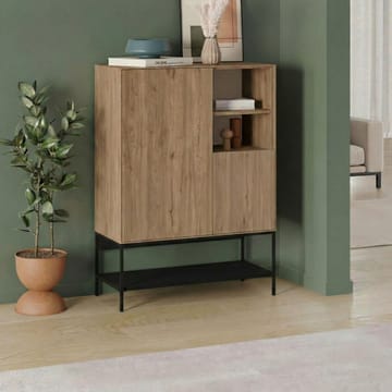 Kenvor Sideboard 90x125x40 cm - naturlig ek trä svart svart - Förvaring - Förvaringsmöbler - Sideboard & skänk