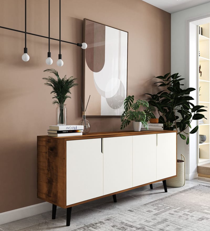 Latinara Konsolbord 180 cm - Valnöt och vit - Förvaring - Förvaringsmöbler - Sideboard & skänk