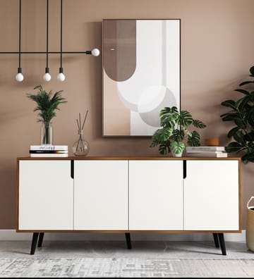 Latinara Konsolbord 180 cm - Valnöt och vit - Förvaring - Förvaringsmöbler - Sideboard & skänk