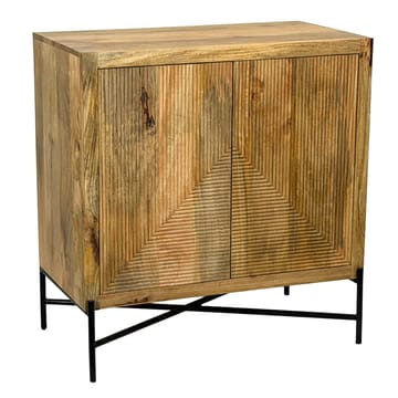 Livano Sideboard 91 cm 3D-mönster Industriell stil - varm ljusbrun och svart - Förvaring - Förvaringsmöbler - Sideboard & skänk