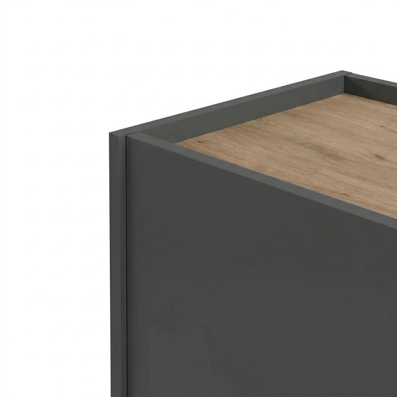 Lomar Konsol 150x82,9x40,5 cm - antracit naturlig ek svart - Förvaring - Förvaringsmöbler - Sideboard & skänk