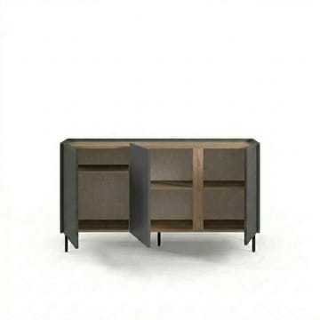 Lomar Konsol 150x82,9x40,5 cm - Antracit/Naturlig ek svart - Förvaring - Förvaringsmöbler - Sideboard & skänk