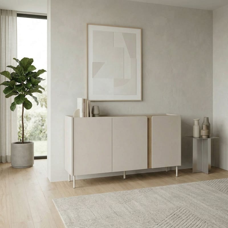Lomar Konsol 150x82,9x40,5 cm - santsten naturlig ek - Förvaring - Förvaringsmöbler - Sideboard & skänk