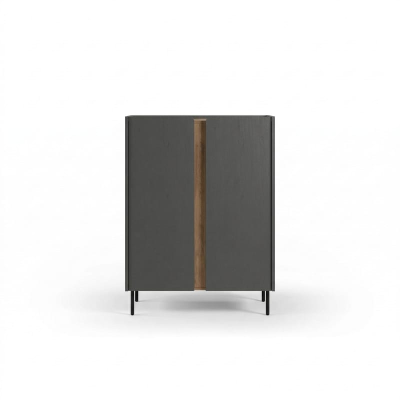 Lomar Sideboard 90x120,4x40,5 cm - Antracit, naturlig ek, svart - Förvaring - Förvaringsmöbler - Sideboard & skänk