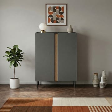Lomar Sideboard 90x120,4x40,5 cm - Antracit/Naturlig ek/Svart - Förvaring - Förvaringsmöbler - Sideboard & skänk