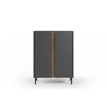 Lomar Sideboard 90x120,4x40,5 cm - Antracit/Naturlig ek/Svart - Förvaring - Förvaringsmöbler - Sideboard & skänk