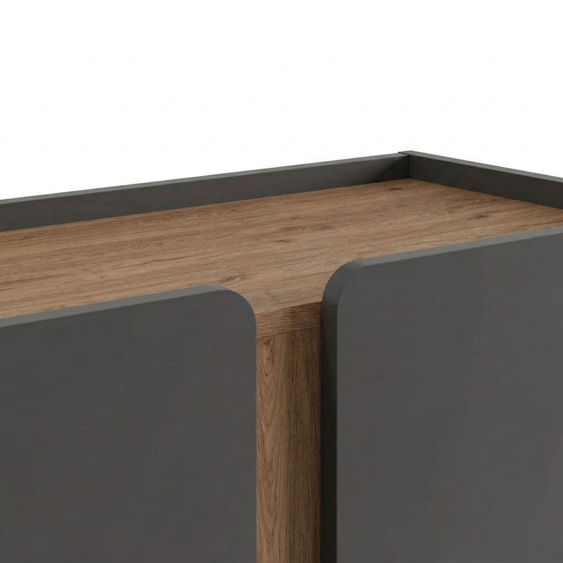 Lomar Sideboard 90x120,4x40,5 cm - Antracit/Naturlig ek/Svart - Förvaring - Förvaringsmöbler - Sideboard & skänk
