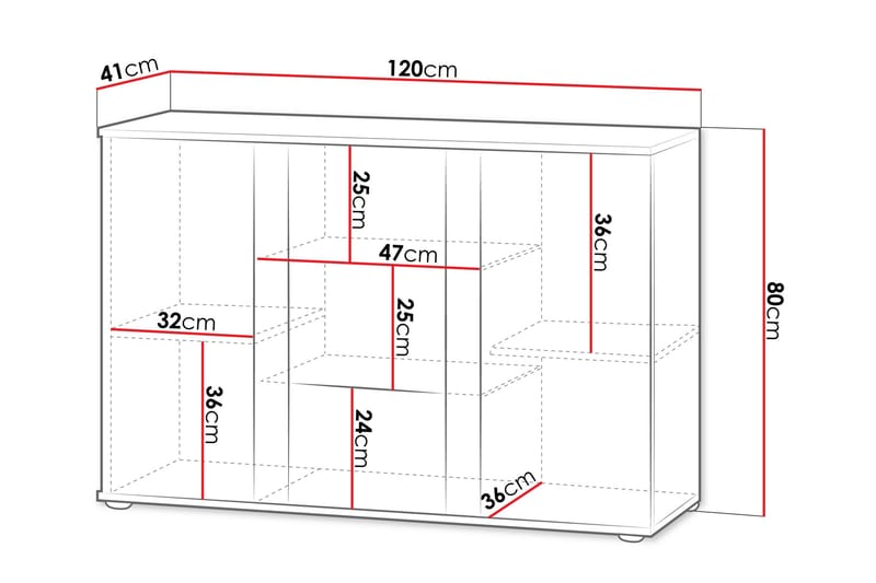 Lyrosen Skänk 120 cm i Ljust Trä - Beige - Förvaring - Förvaringsmöbler - Sideboard & skänk
