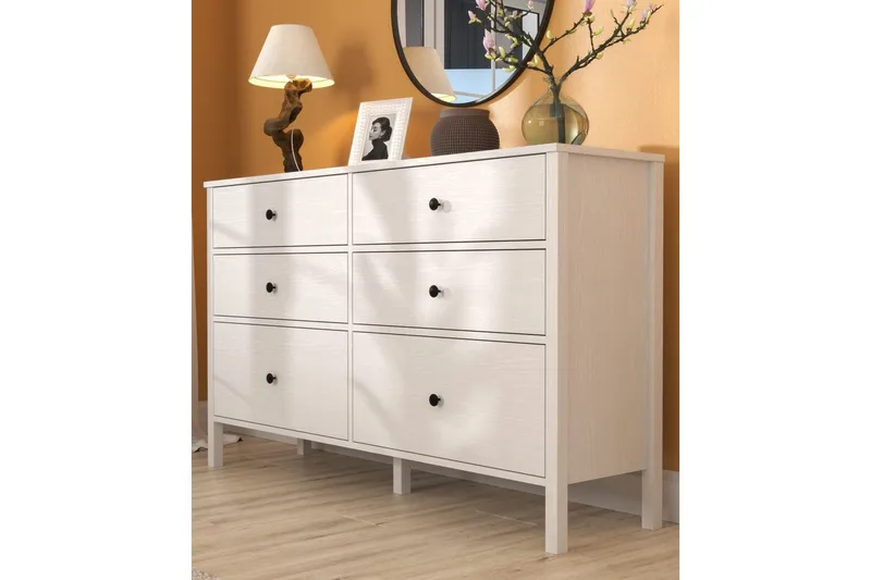 Meyric Hörnbyrå 154 cm - Natur/Vit - Förvaring - Förvaringsmöbler - Byrå