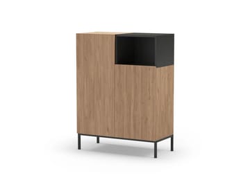 Morlen Sideboard 90x120x41,8 cm - Natural Oak, Wood Black, Sandstone - Förvaring - Förvaringsmöbler - Sideboard & skänk
