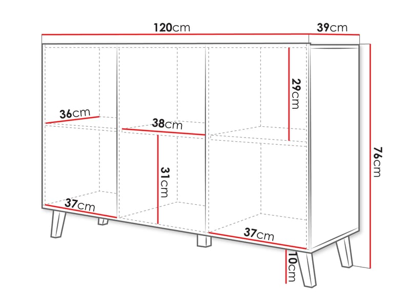 Orvik Skänk 120 cm - beige - Förvaring - Förvaringsmöbler - Sideboard & skänk