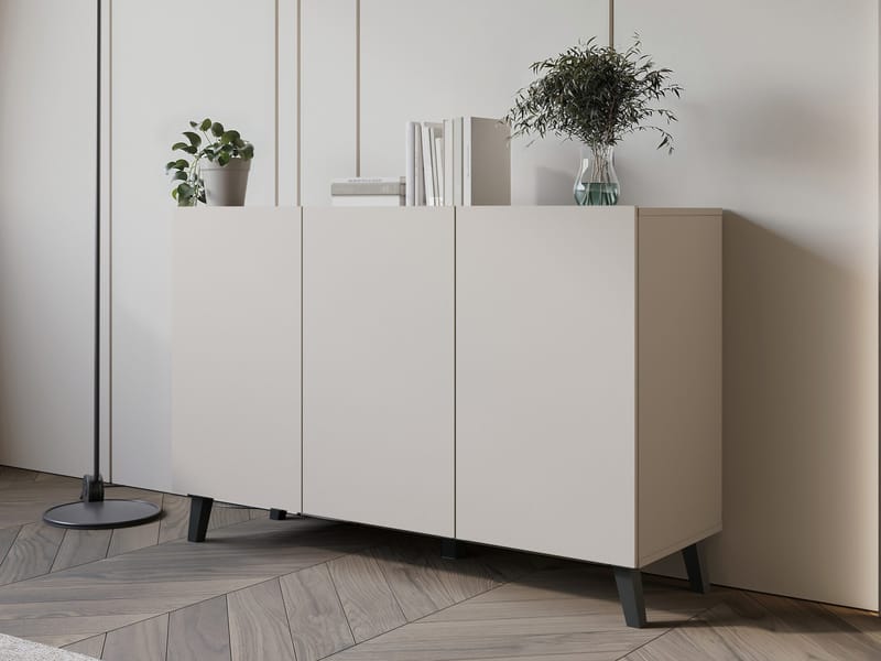 Orvik Skänk 120 cm i Trä med Metallben - Beige - Förvaring - Förvaringsmöbler - Sideboard & skänk