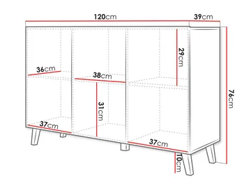 Orvik Skänk 120 cm - svart - Förvaring - Förvaringsmöbler - Sideboard & skänk