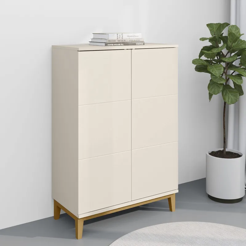 Pelle Högskåp 80x121 cm - Kashmir och ek - Förvaring - Förvaringsmöbler - Sideboard & skänk