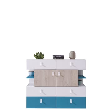 Planeta Skänk 110 cm i Trä - Vit|Blå - Förvaring - Förvaringsmöbler - Sideboard & skänk