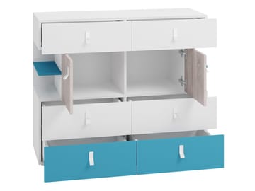 Planeta Skänk 110 cm i Trä - Vit|Blå - Förvaring - Förvaringsmöbler - Sideboard & skänk