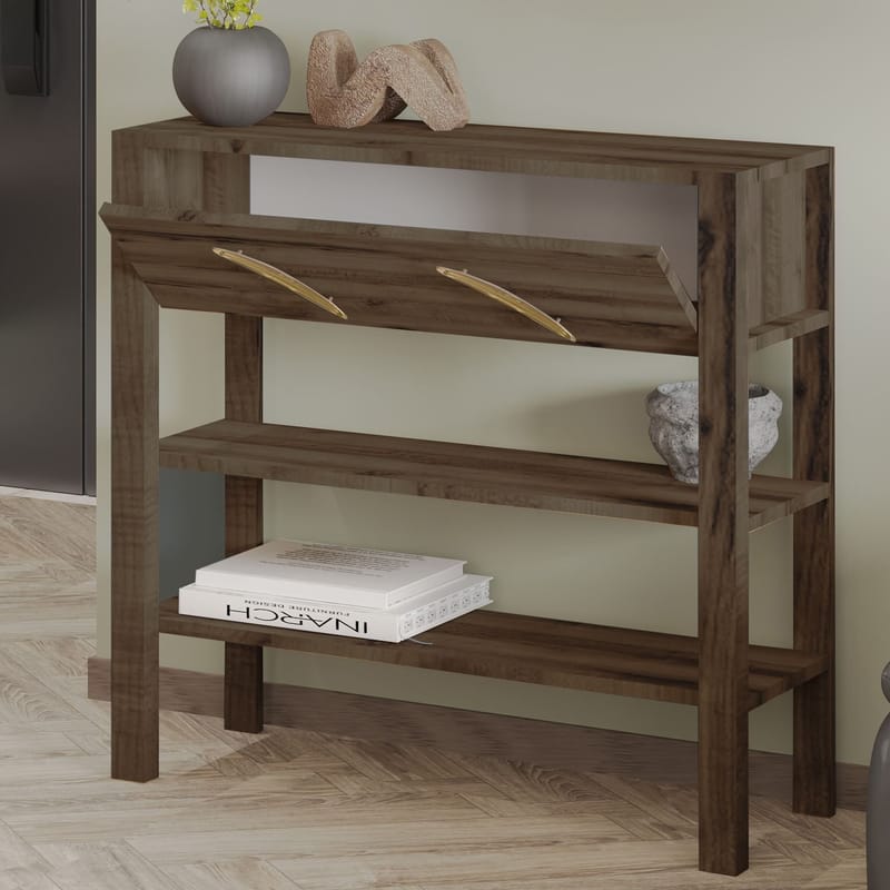 Relon Byrå 90x85x30 cm - Antik valnöt - Förvaring - Förvaringsmöbler - Sideboard & skänk