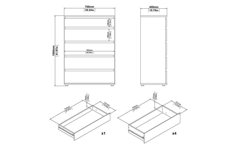 Rengo Byrå 76,8 cm - Natur - Förvaring - Förvaringsmöbler - Byrå