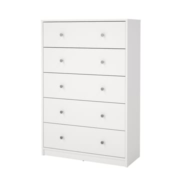 Renor Byrå med 5 lådor Vit 72x30x108 cm - Förvaring - Förvaringsmöbler - Byrå