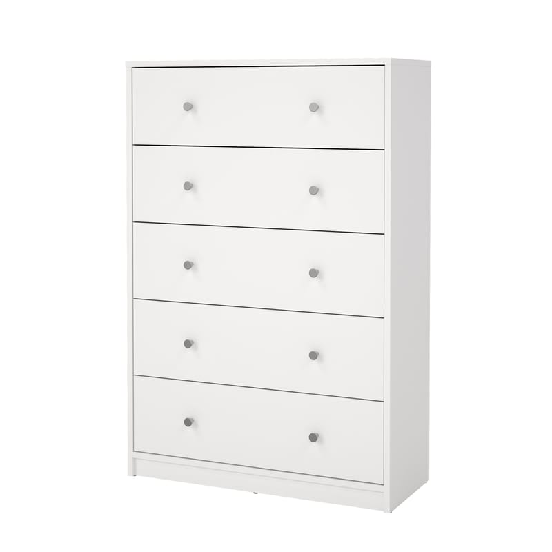 Renor Byrå med 5 lådor Vit 72x30x108 cm, undefined