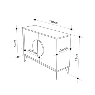 Rolina Konsolbord 110 cm - Ljus mocka vit - Förvaring - Förvaringsmöbler - Sideboard & skänk