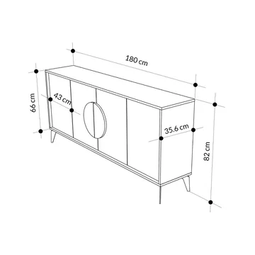 Rolina Konsolbord 180 cm - Hitit - Förvaring - Förvaringsmöbler - Sideboard & skänk