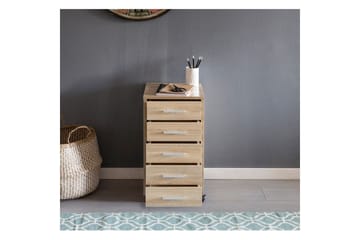 Rullkontejner Wohnling 5 lådor med hjul, folierad spånskiva, modern stil Sonoma - Sonoma - Förvaring - Förvaringsmöbler - Byrå - Hurtsar