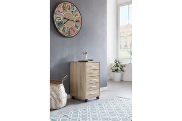 Rullkontejner Wohnling 5 lådor med hjul, folierad spånskiva, modern stil Sonoma - Sonoma - Förvaring - Förvaringsmöbler - Byrå - Hurtsar