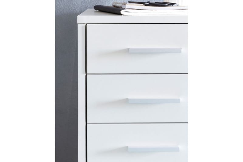 Rullkontejner Wohnling 5 lådor med hjul, folierad spånskiva, modern stil Vit - Vit - Förvaring - Förvaringsmöbler - Byrå