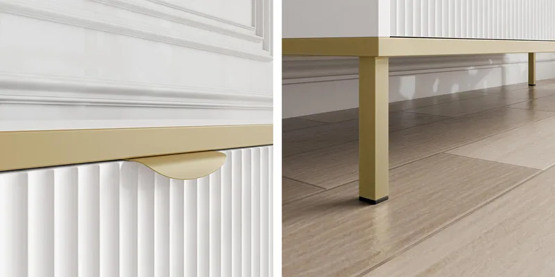 Salmor Skänk 135x42 cm - Vit - Förvaring - Förvaringsmöbler - Sideboard & skänk