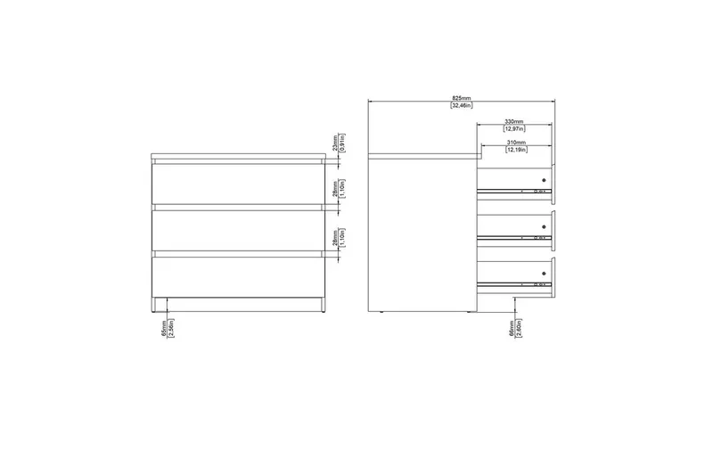 Salomns Byrå 77 cm - Vit - Förvaring - Förvaringsmöbler - Byrå - Hallbyrå