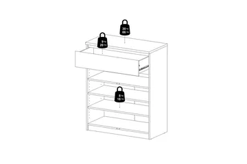 Salomns Skänk 80,4x40 cm - Vit - Förvaring - Förvaringsmöbler - Sideboard & skänk