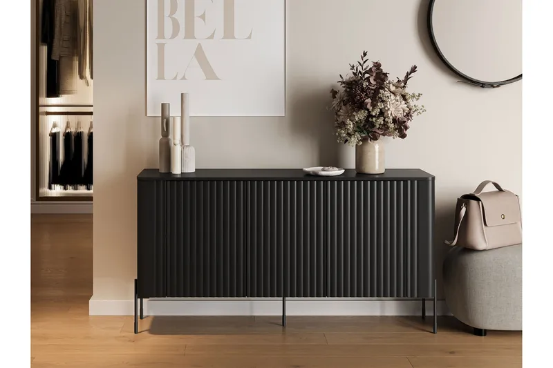 Sherie Skänk 150x40 cm - Svart - Förvaring - Förvaringsmöbler - Sideboard & skänk