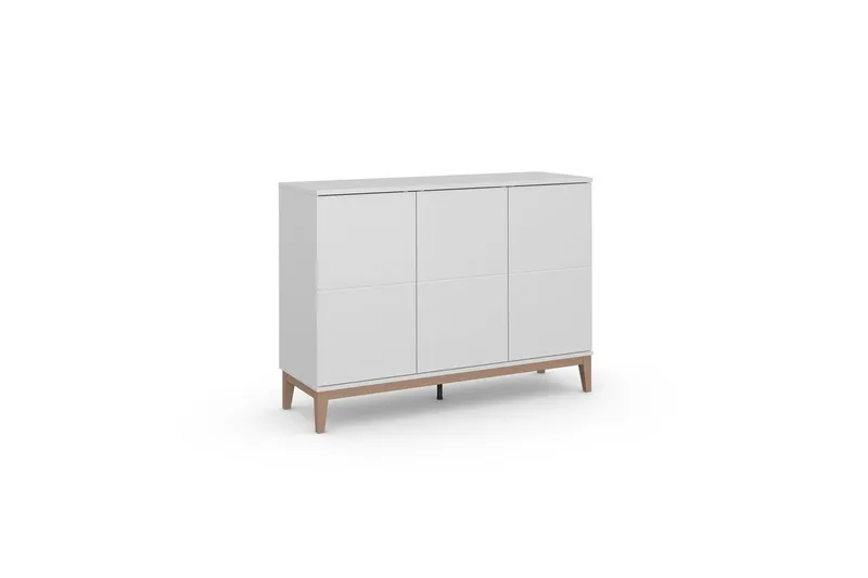 Sideboard & skänk Loft24 Skänk Pelle 120x41x85 cm, Vit/Wotan ek Vit, undefined