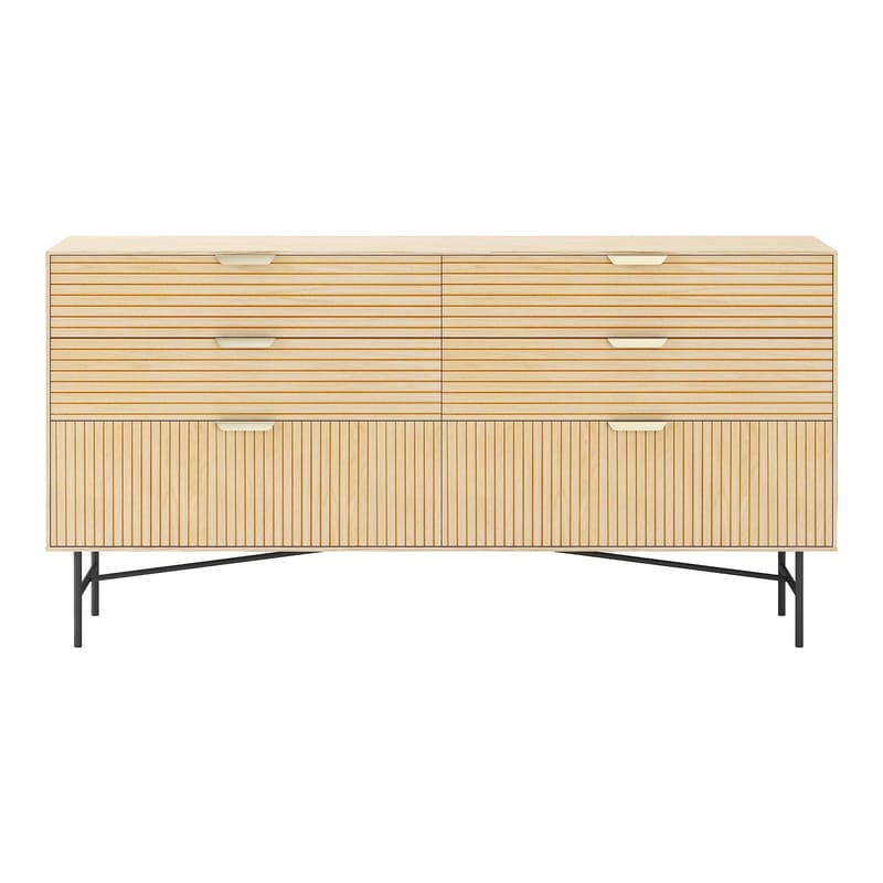 Sideboard Bassel 3D melamine 120x40x80 cm - Beige - Förvaring - Förvaringsmöbler - Sideboard & skänk