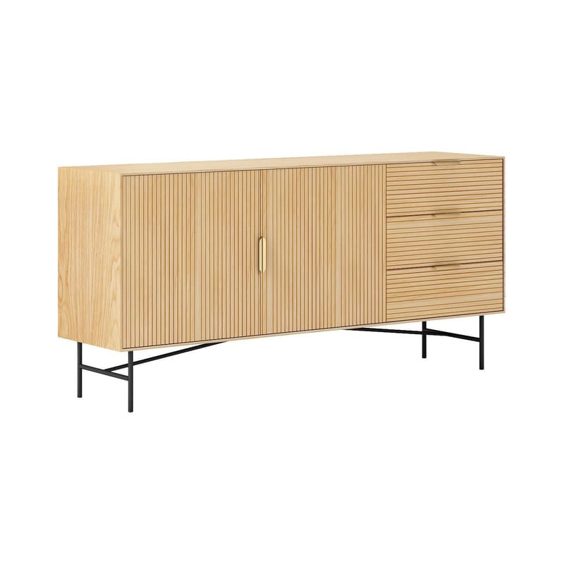 Sideboard Bassel 3D melamine 160x40x75 cm, Beige
