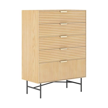Sideboard Bassel 3D melamine 80x40x114 cm - Beige - Förvaring - Förvaringsmöbler - Sideboard & skänk