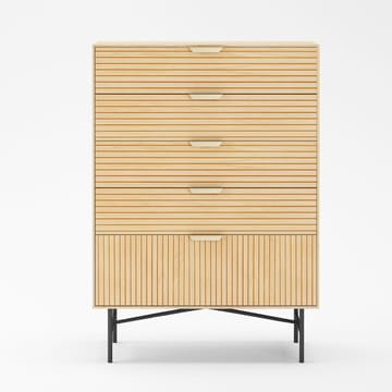Sideboard Bassel 3D melamine 80x40x114 cm - Beige - Förvaring - Förvaringsmöbler - Sideboard & skänk