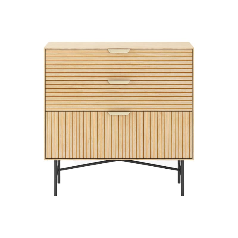 Sideboard Bassel 3D melamine 80x40x80 cm - Beige - Förvaring - Förvaringsmöbler - Sideboard & skänk