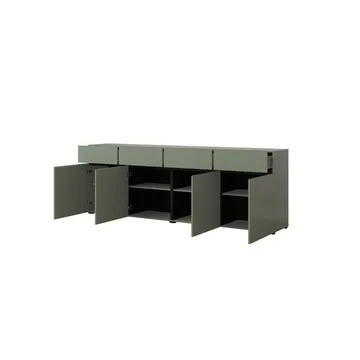 Sideboard Cross 4 dörrar med 4 lådor - Grön - Svart - Förvaring - Förvaringsmöbler - Sideboard & skänk
