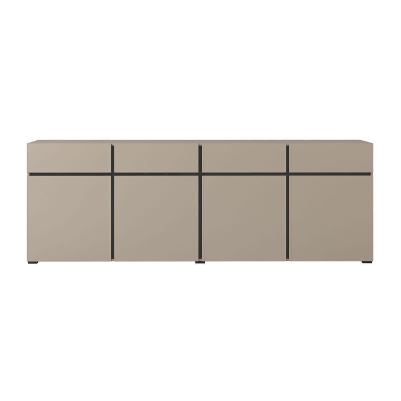 Sideboard Cross 4 dörrar med 4 lådor - Kongo - Svart - Förvaring - Förvaringsmöbler - Sideboard & skänk