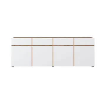 Sideboard Cross 4 dörrar med 4 lådor - Vit - Förvaring - Förvaringsmöbler - Sideboard & skänk