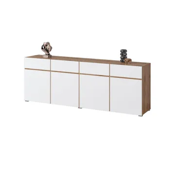 Sideboard Cross 4 dörrar med 4 lådor - Vit - Förvaring - Förvaringsmöbler - Sideboard & skänk